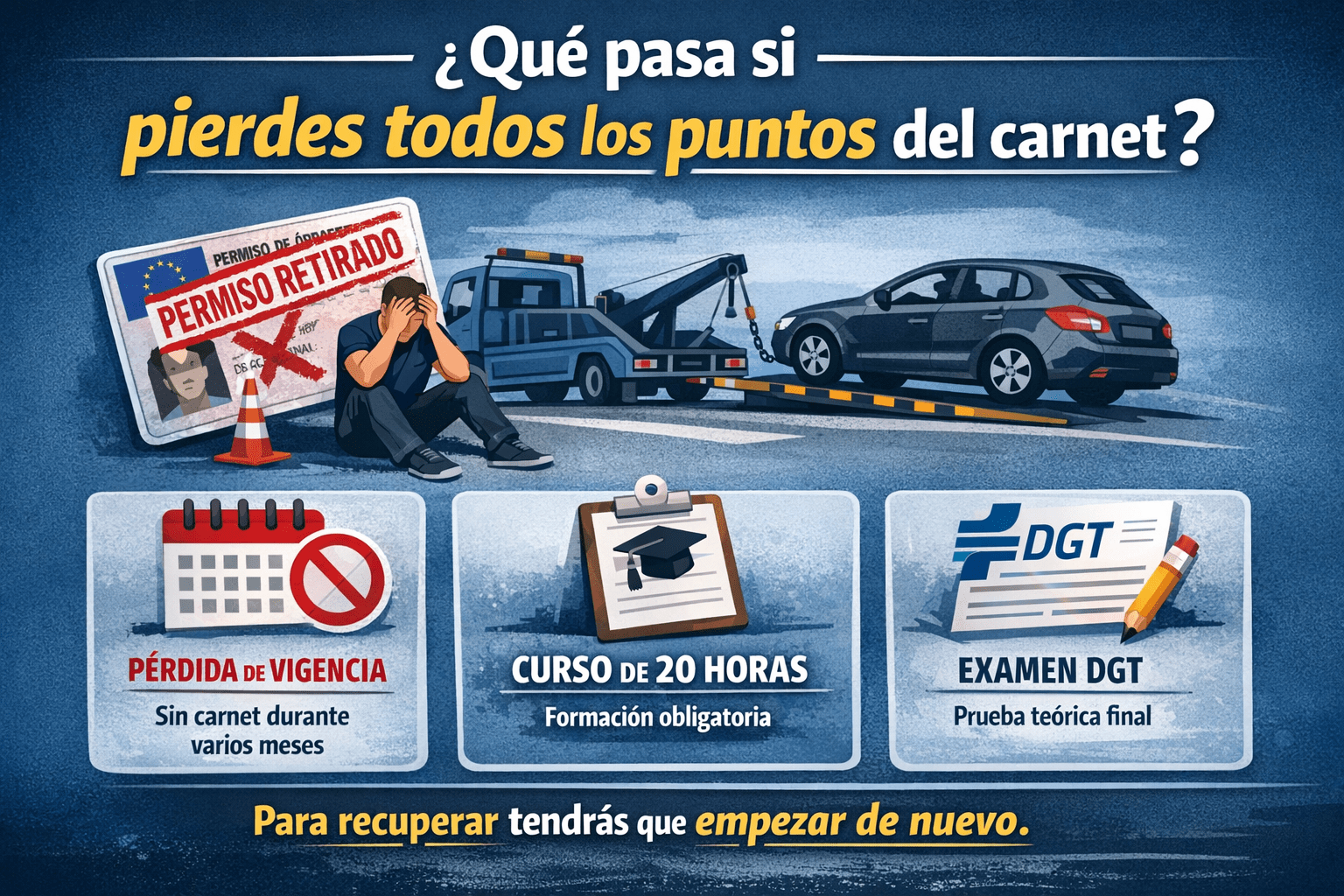 Pérdida de vigencia del permiso y recuperación del carnet por puntos cerca de Getafe