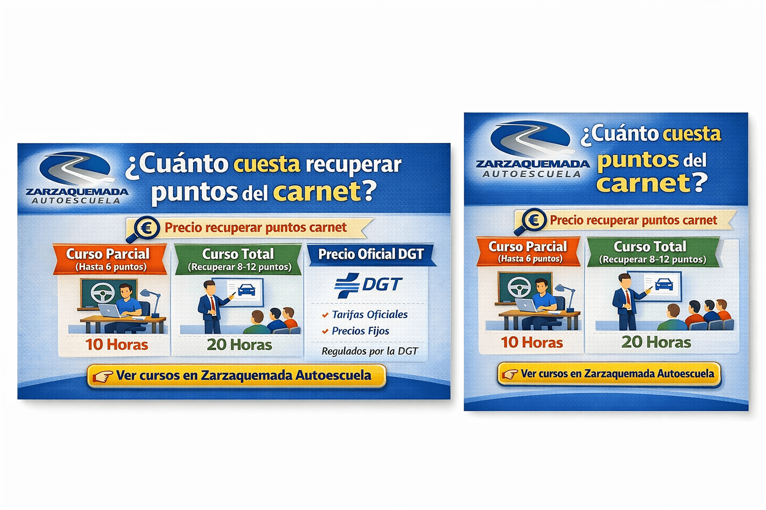 precio recuperar puntos carnet curso DGT Madrid
