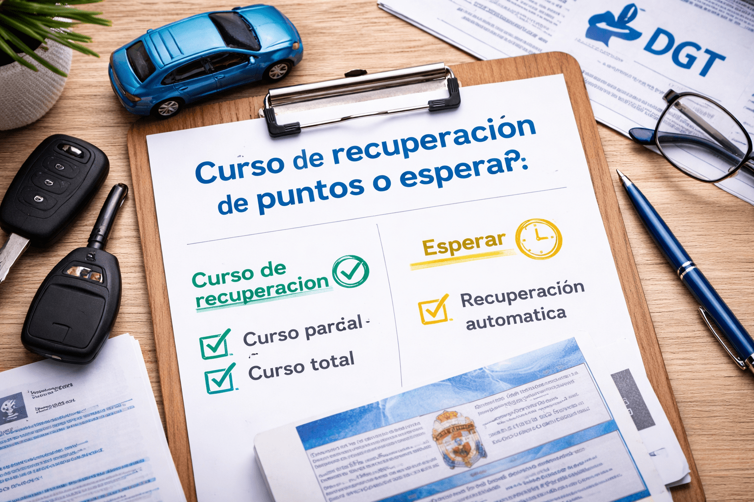 curso recuperacion puntos o esperar DGT